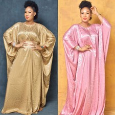 Muslim Women Abaya Long Dress Dubai African Dashiki Kaftan Robe Casual Loose