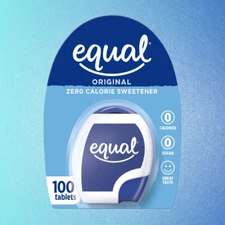 Equal 20016527 Sweetener Zero Calorie Original Taste Sugar Free 100ct Pack of