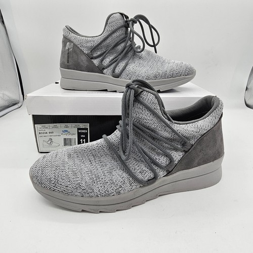 Aqua College Womens Shyla Sneakers Multi Knit Leather Lace Up Waterproof Grey 11 - Picture 14 of 14