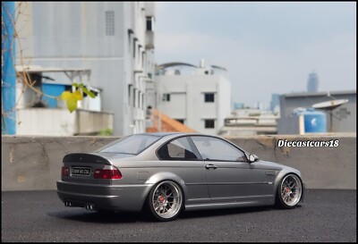 1/18 OttoMobile Tuning BMW M3 E46 Grey Modified Rims BBS RS 19