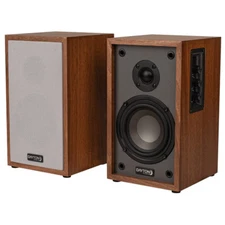 Dayton Audio Classic B40A Powered Bluetooth Bookshelf Speaker Pair Wood