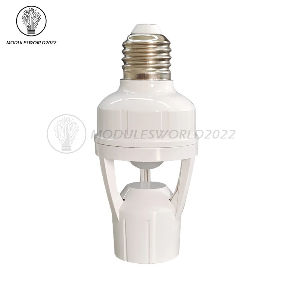 1-10 PIR Human Induction Motion Sensor LED Lamp Socket Base E27 Lamp Holder Lot - Image 2 of 4