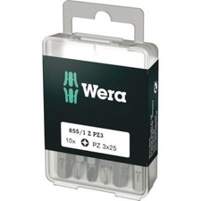Image of Wera 855/1Z PZ SB Extra Tough Pozi Screwdriver Bits PZ3 25mm Pack of 10