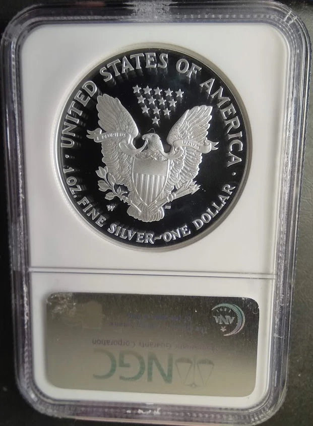 :2005-W S$1 AMERICAN EAGLE 1 OZ NGC PF 70 UC ULTRA CAMEO TOP POP HIGHEST GRADES - Image 2 of 2
