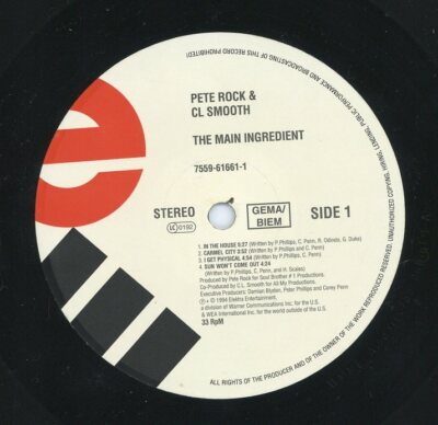 Pete Rock & C.L. Smooth - The Main Ingredient '94 2xLP EU ORG!VG+/