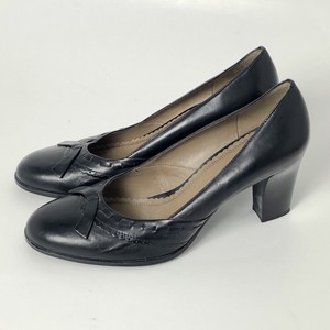 black block heel loafer