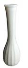 Vintage CLG Co White Milk Glass Bud Vase Petal Rim Height 8 1/2"