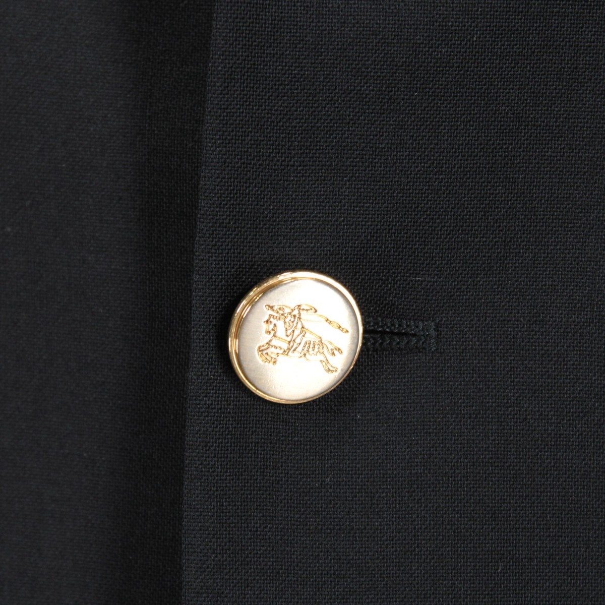 Burberrys ヴィンテージ ゴールドボタン ホースロゴ入り スーツ Burberry Sport Coat / Blazer with Gold Buttons Size 41R US