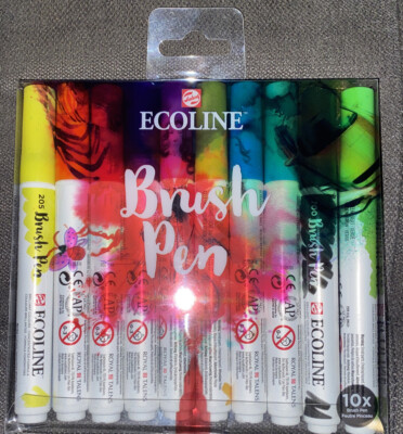 Royal Talens Ecoline Brush Marker Set {Set of 10 Brush Pens} 