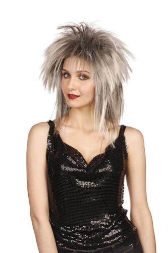 Tina Turner Two Tone Wig. Grey/Black Fancy Dress Party wig, Halloween | eBay