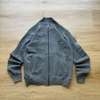 Quiksilver Women's Vintage Zip-Up Jacket Grey Green Medium Y2K Surfwear