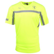 PUMA Scuderia Ferrari Team Setup Crew Neck Short Sleeve T-Shirt Mens Green Casua