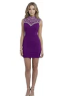 Sexy Short Prom Dresses Beaded Red/blue/purple Homecoming Cocktail Dresses