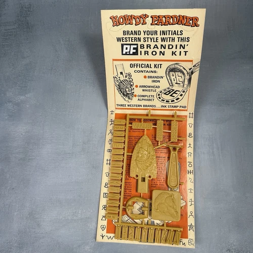Vtg Howdy Pardner Brandin’ Iron Kit PF Flyers BF Goodrich Western NOS Complete