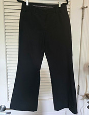 Express Wool Design Studio Editor Women  s Black Pinstripe Dress Pants Size 8 Med