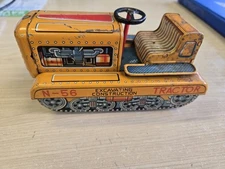 Vintage 1950s Japan Modern Toys N-56 Excavating Construction Tractor Friction 