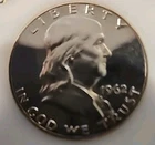 1962 Franklin Half Dollar Cameo Gem Proof FBL 90% Silver/album toning