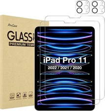 2 2 Pack Screen Protector for iPad Pro 11 inch with Camera Lens Protector, Tempe