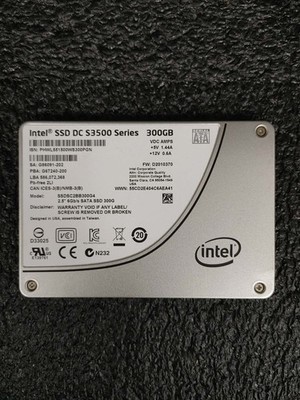 Intel SSDSC2BB300G4 DC S3500 300GB 2.5'' SATA  6Gbps SSD Hard Drive