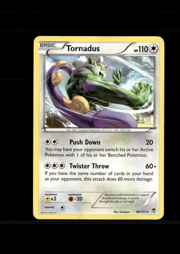 Tornadus 86/111 Rare Furious Fists Pokemon Moderately Played