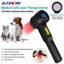 12W Cold Laser Therapy Machine 808nm 905nm for Humans Pets, Arthritis, Sciatica