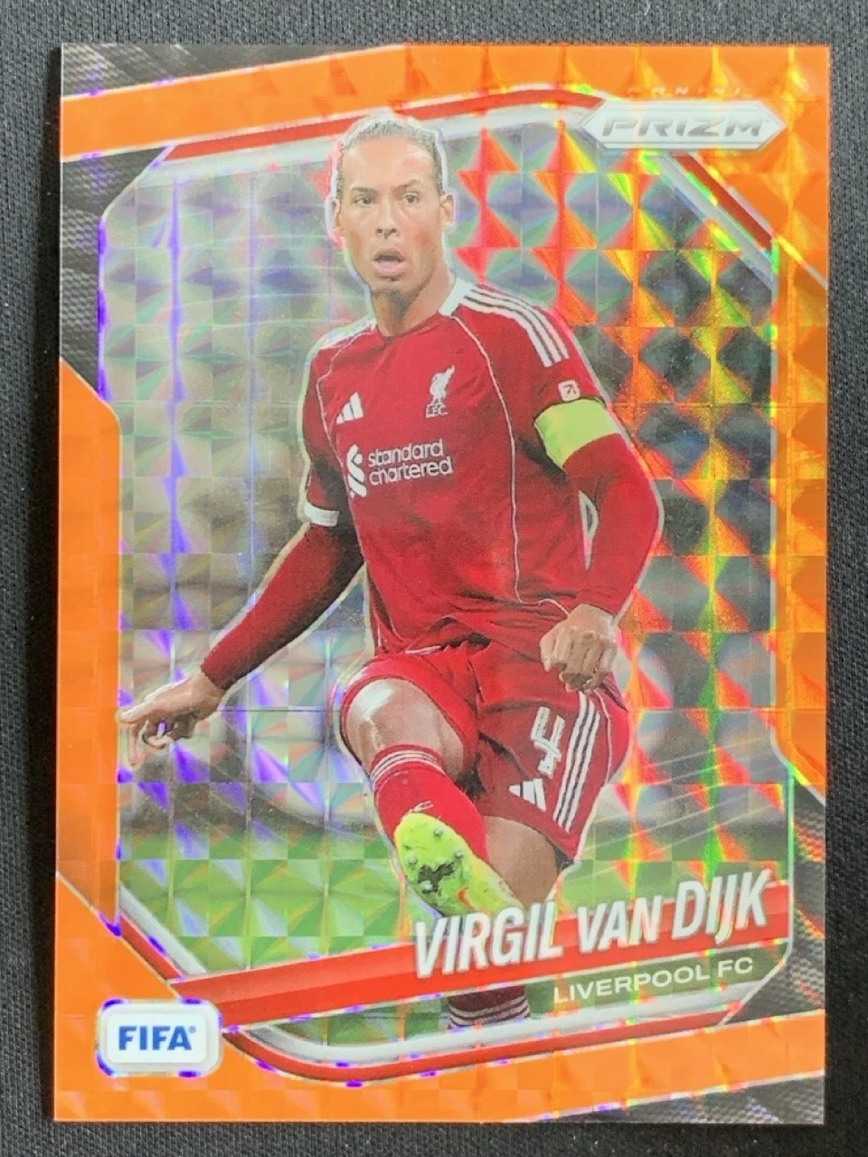 2025-26 Prizm FIFA Virgil van Dijk #103 Orange Mosaic /299