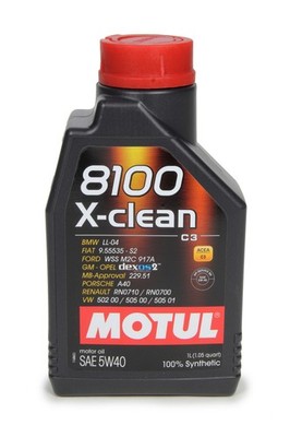 MOTUL USA 8100 X-Clean 5W40 Synthetic Motor Oil, 1 Liter - Dexos2 Certified