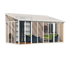 Terrassendach Terrassenüberdachung Aluminium Palram Canopia weiß 277x546x310cm