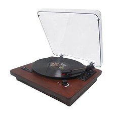 Bluetooth Record Player, 3 Speed Turntable with Built-in Speakers, Bluetooth
