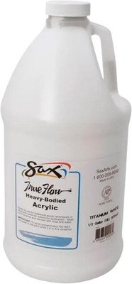 True Flow Heavy Body Acrylic Paint, 1/2 Gallon, Titanium White - 439301, 64 Fl