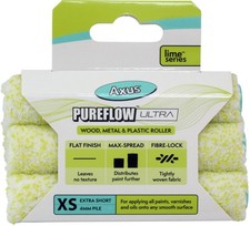 AXUS - PureFlow Ultra Roller (Lime Series) 4'' / 100mm, XS 4mm Pile, 3-Pack