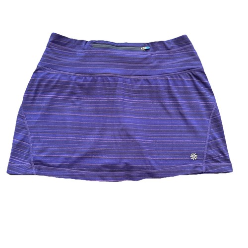 Athleta Relay Skort/Gonna Taglia Media Viola Tennis Golf Tempo Libero Allenamento - Foto 3 di 9