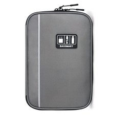 BAGSMART Large Electronics Travel Organizer Case, Tech Large, Grey