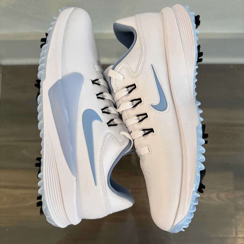 Туфли для гольфа Nike Victory Pro 4 белые экстрасенсорные синие FZ7611-101 мужские размер 8,5 новые - Изображение 4 из 4