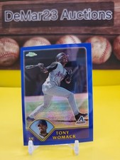 2003 Topps Chrome Refractor Blue/699 #160 Tony Womack - Arizona Diamondbacks