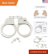 Handcuffs for Kids Safety Toy Cop Cuffs with Key Police Officer Role Play Cow...
