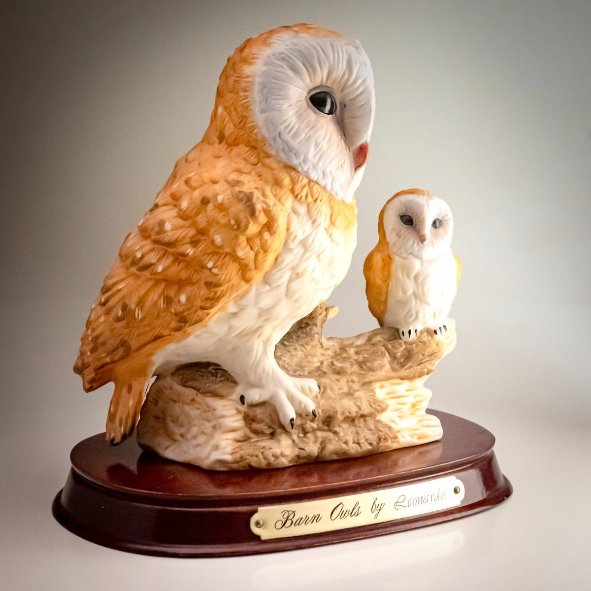 Leonardo Collection Barn Owl Figurine Ceramic Bird Ornament