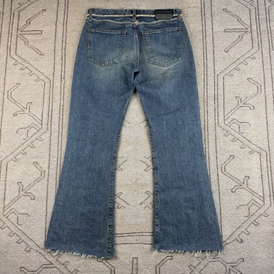 Vintage Dolce & Gabbana Basic Frayed Hem Denim Flared Jeans Size Uk 10 - 12