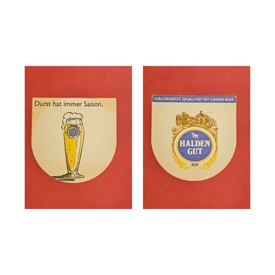 Haldengut thirst is always in season brewery beer mat Beermat