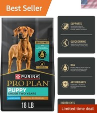 Large Breed Dry Puppy Food, Chicken and Rice Formula - 18 lb. Bag 4.71 per pound