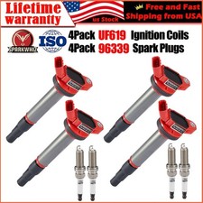 Set Of 4 Ignition Coil Iridium Spark Plug For Toyota Corolla Prius Uf596 96339 Set Of 4 Ignition Coil Iridium Spark Plug For Toyota Corolla Prius Uf596 96339