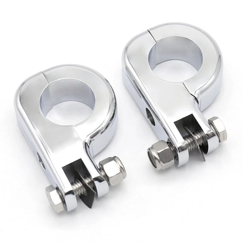 Nuevos soportes de montaje estriberas cromadas de 1,25" para Honda GoldWing GL1500 GL1100 GL1200 Foto 2 de 4