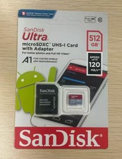 Sandisk 512GB Ultra MicroSD Memory Card Microsdhc uhs-i w/Adapter NEW Micro SD