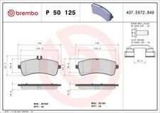 BREMBO Prime P 50 125 Bremsbeläge Hinten passend für MERCEDES-BENZ SL (R231)