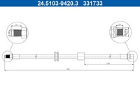 ATE Bremsschlauch 24.5103-0420.3 FüR BMW 5Er E28 6Er E24 518 520 524 525 528 535