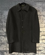 Lauren Ralph Lauren Overcoat Mens 40R Gray Wool Cashmere Blend Single Breasted