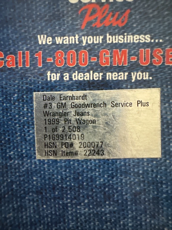 Banco Pit Wagon Dale Earnhardt #3 GM Goodwrench Wrangler 1:16 con caja Foto 2 de 2