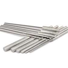 11PCS 1/8" Carbide Steel Diamond Burr Bits Grinding Rotary Tools Accessories