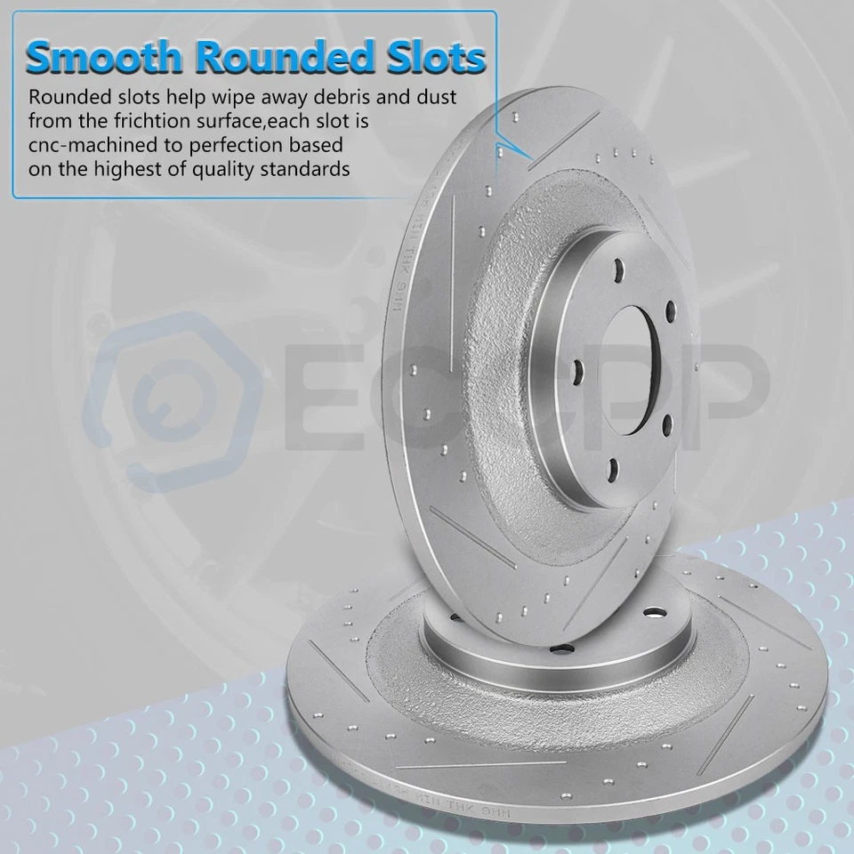 Rear Brake Disc Rotors For Buick Allure Chevrolet Impala Pontiac Grand Prix - Image 3 of 4