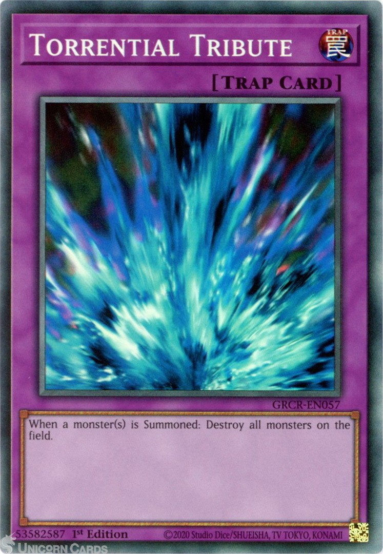 GRCR-EN057 Torrential Tribute :: Collector's Rare 1st Edition Mint YuGiOh Card